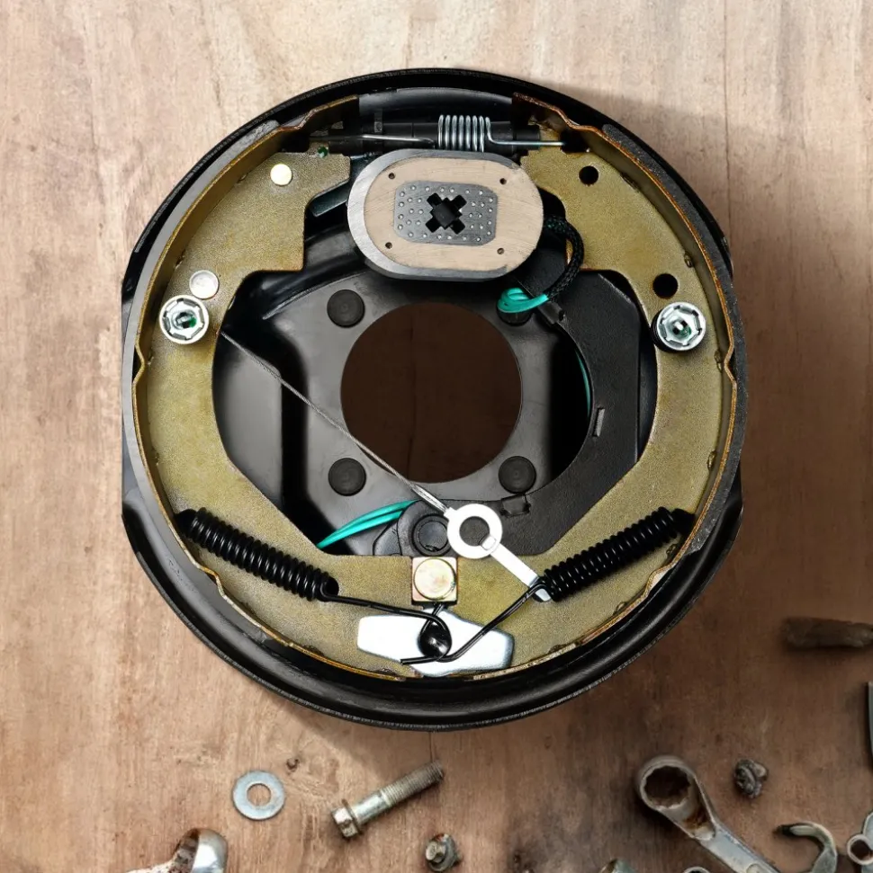 VEVOR Trailer Hub Drum Kits 5 on 4.5" B.C. with 10" x 2-1/4" Electric Brakes, Self-Adjusting Trailer Brake Assembly for 3500 lbs Axle, 4-Hole Mounting, Backing Plates for Brake System Part Replacement