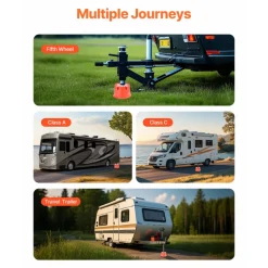 VEVOR Trailer Jack Blocks, 8" High, 2000 lbs Capacity, 8 Pcs Heavy Duty Camper Leveler Kit - 6 RV Leveling Blocks & 2 Pads, Camper Accessories for Travel Trailers, 5th Wheels Class A/C Motorhomes