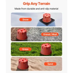 VEVOR Trailer Jack Blocks, 8" High, 2000 lbs Capacity, 8 Pcs Heavy Duty Camper Leveler Kit - 6 RV Leveling Blocks & 2 Pads, Camper Accessories for Travel Trailers, 5th Wheels Class A/C Motorhomes