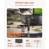VEVOR Trailer Jack, 8000 lbs Dynamic Load Capacity, Weld-on Pipe-Mount Swivel Trailer Jack with Ergonomic Handle, 15-inch Vertical Travel, Suitable for RV, Horse, Utility, Camping and Yacht Trailers