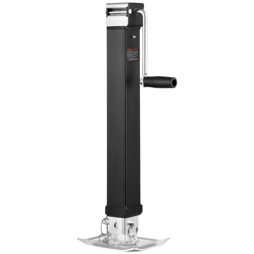 VEVOR Trailer Jack, 8000 lbs Dynamic Load Capacity, Weld-on Pipe-Mount Swivel Trailer Jack with Ergonomic Handle, 15-inch Vertical Travel, Suitable for RV, Horse, Utility, Camping and Yacht Trailers