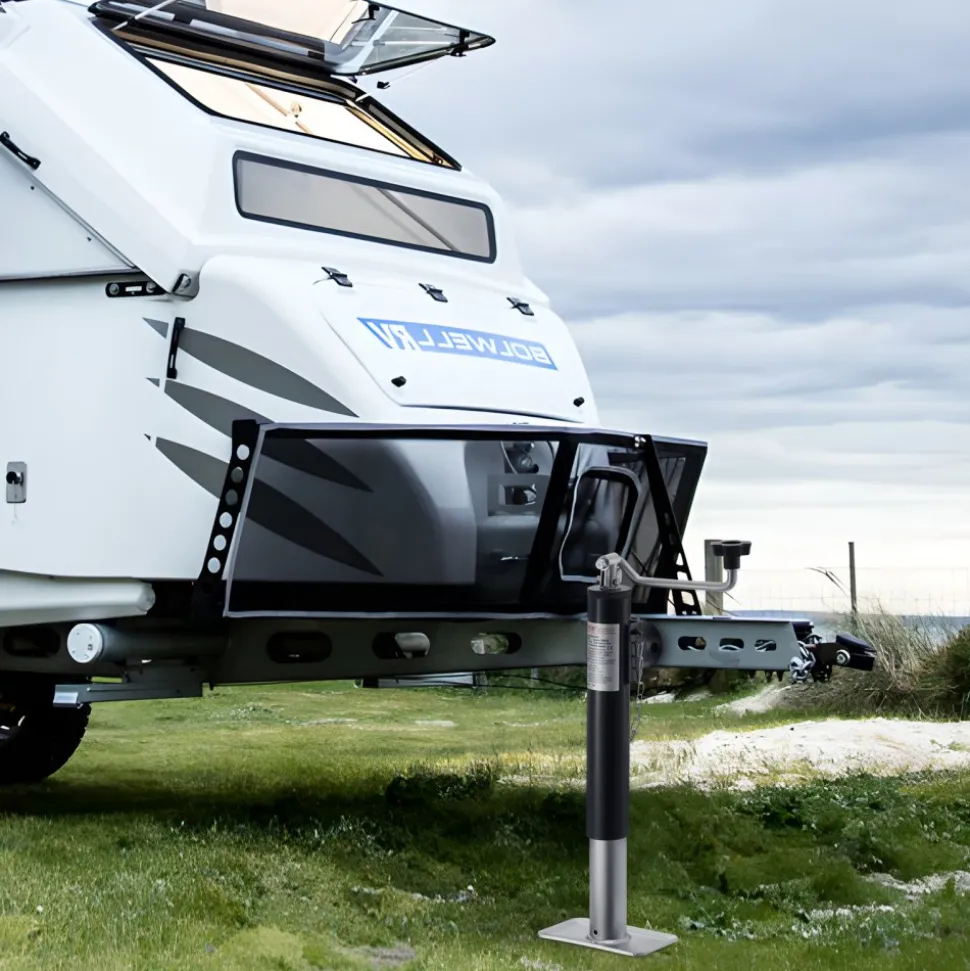 VEVOR Trailer Jack, 2000 lbs Dynamic Load Capacity, Weld-on Pipe-Mount Swivel Trailer Jack, 10" Lift Trailer Jack Stand with Handle for RV Trailer, Horse Trailer, Utility Trailer, and Yacht Trailer