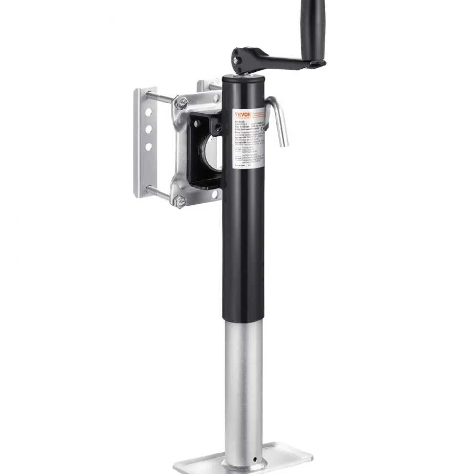 VEVOR Trailer Jack, 2000 lbs Dynamic Load Capacity, Heavy Duty Swivel Bolt-on Trailer Jack, 10" Lift Trailer Jack Stand with Handle for RV Trailer, Horse Trailer, Utility Trailer, and Yacht Trailer