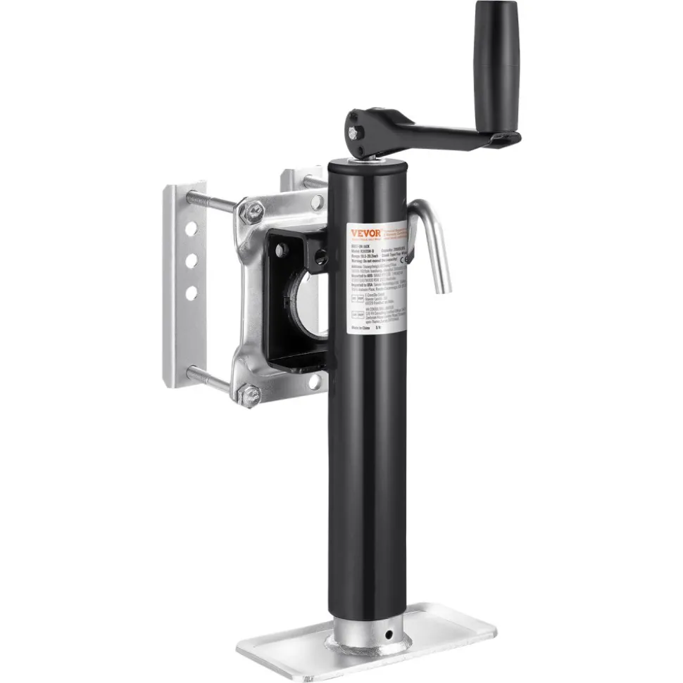 VEVOR Trailer Jack, 2000 lbs Dynamic Load Capacity, Heavy Duty Swivel Bolt-on Trailer Jack, 10" Lift Trailer Jack Stand with Handle for RV Trailer, Horse Trailer, Utility Trailer, and Yacht Trailer