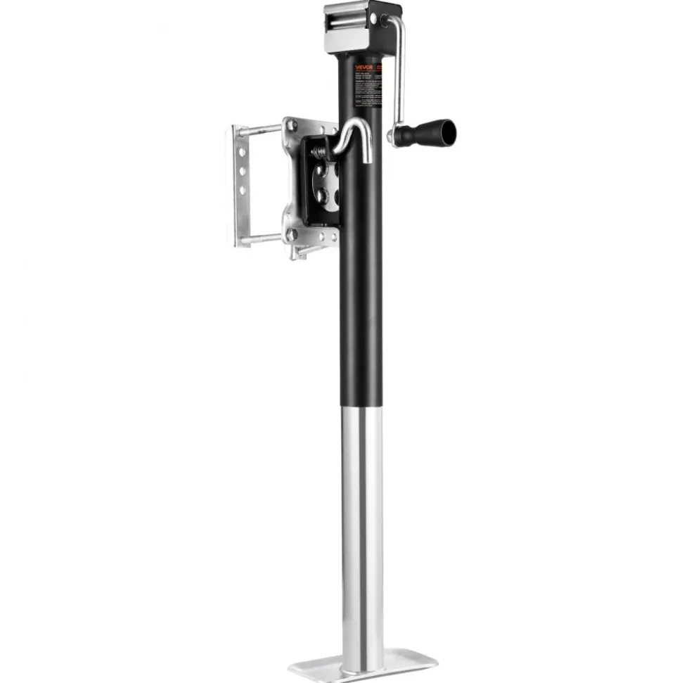 VEVOR Trailer Jack, 2500 lbs Dynamic Load Capacity, Heavy Duty Swivel Bolt-on Trailer Jack with Ergonomic Handle, 15-inch Vertical Travel, Suitable for RV, Horse, Utility, Camping and Yacht Trailers