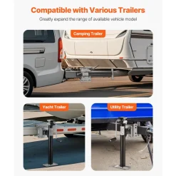 VEVOR Trailer Jack, 5000 lbs Dynamic Load Capacity, Heavy Duty Swivel Bolt-on Trailer Jack, 14.3