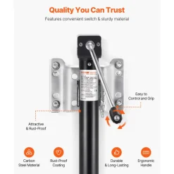 VEVOR Trailer Jack, 5000 lbs Dynamic Load Capacity, Heavy Duty Swivel Bolt-on Trailer Jack, 14.3