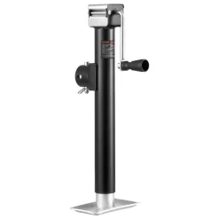 VEVOR Trailer Jack, 5000 lbs Dynamic Load Capacity, Weld-on Pipe-Mount Swivel Trailer Jack with Ergonomic Handle, 15-inch Vertical Travel, Suitable for RV, Horse, Utility, Camping and Yacht Trailers