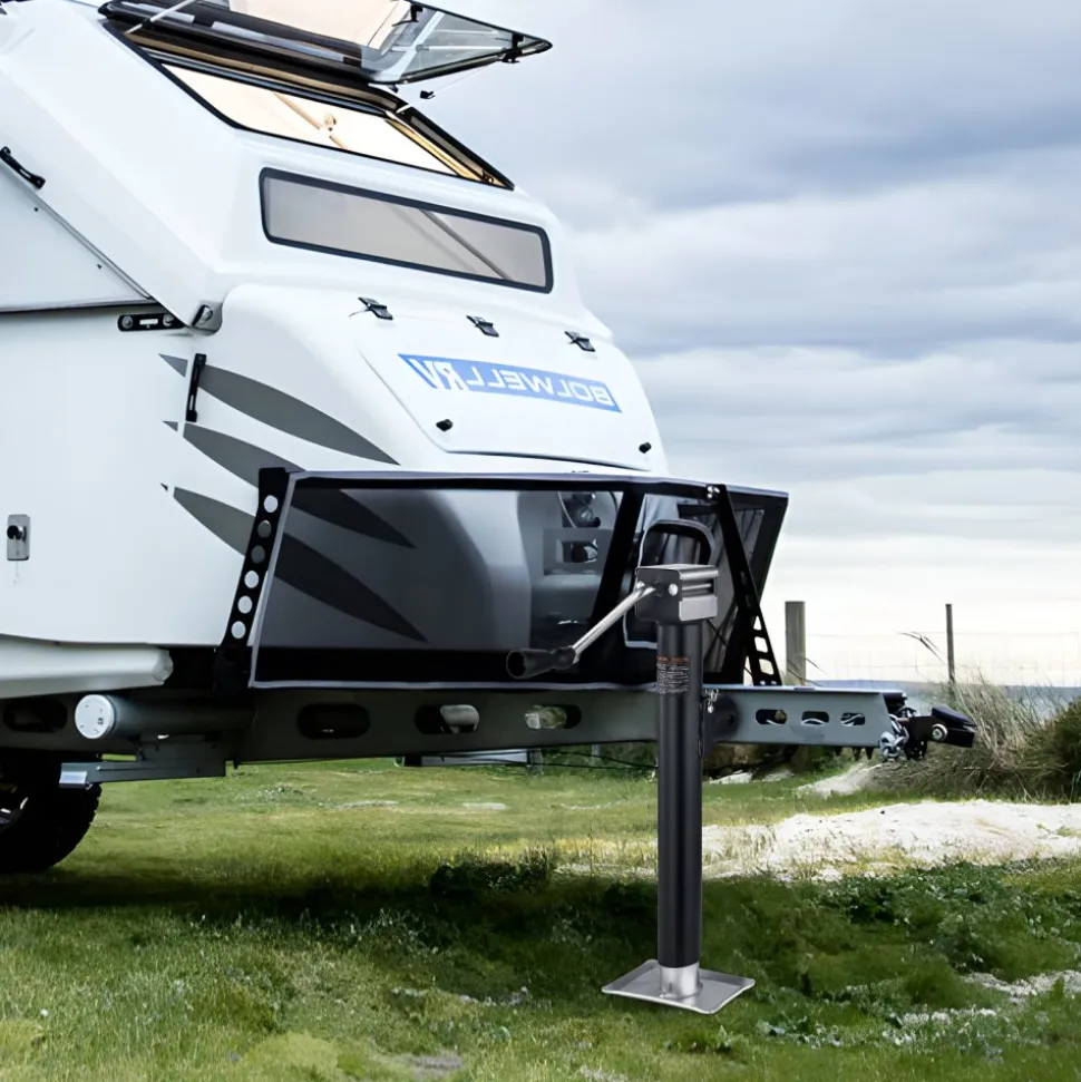 VEVOR Trailer Jack, 5000 lbs Dynamic Load Capacity, Weld-on Pipe-Mount Swivel Trailer Jack with Ergonomic Handle, 15-inch Vertical Travel, Suitable for RV, Horse, Utility, Camping and Yacht Trailers