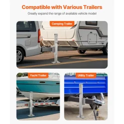 VEVOR Trailer Jack, 8000 lbs Static Load Capacity, Heavy Duty Swivel Bolt-on Trailer Jack, 28.5