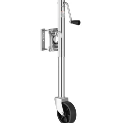 VEVOR Trailer Jack with Wheel, 1000 lbs Load Capacity, Heavy Duty Swivel Boat Trailer Jack with PP Single Wheel & Ergonomic Handle, 10-inch Lift, Fit for RVs, Boats, Horse Trailers, Utility Trailers