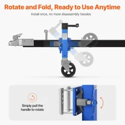 VEVOR Trailer Jack with Wheel, 1600 lbs Heavy Duty Swivel Boat Trailer Jack PP Single Wheel, 10