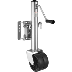 VEVOR Trailer Jack with Wheel, 1500 lbs Load Capacity, Heavy Duty Swivel Boat Trailer Jack with PP Single Wheel & Ergonomic Handle, 12-inch Lift, Fit for RVs, Boats, Horse Trailers, Utility Trailers