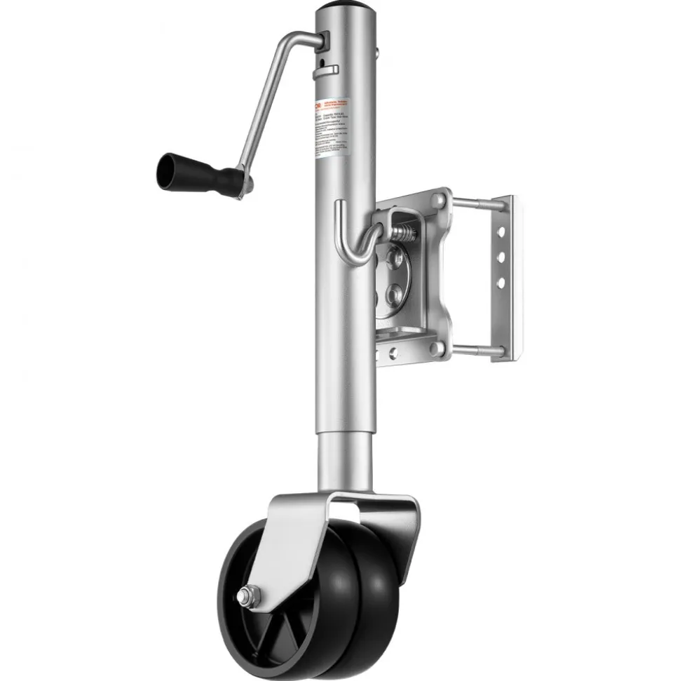 VEVOR Trailer Jack with Wheel, 1500 lbs Load Capacity, Heavy Duty Swivel Boat Trailer Jack with PP Single Wheel & Ergonomic Handle, 12-inch Lift, Fit for RVs, Boats, Horse Trailers, Utility Trailers