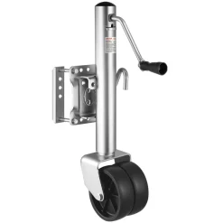VEVOR Trailer Jack with Wheel, 1500 lbs Load Capacity, Heavy Duty Swivel Boat Trailer Jack with PP Single Wheel & Ergonomic Handle, 12-inch Lift, Fit for RVs, Boats, Horse Trailers, Utility Trailers