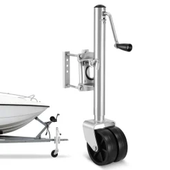 VEVOR Trailer Jack with Wheel, 2000 lbs Load Capacity, Heavy Duty Swivel Boat Trailer Jack with PP Dual Wheel & Ergonomic Handle, 15-27 Inch Lift Range, Fit for RVs, Boats and Utility Trailers