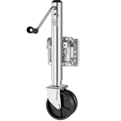 VEVOR Trailer Jack with Wheel, 2000 lbs Load Capacity, Heavy Duty Swivel Boat Trailer Jack with PP Single Wheel & Ergonomic Handle, 12-inch Lift, Fit for RVs, Boats, Horse Trailers, Utility Trailers