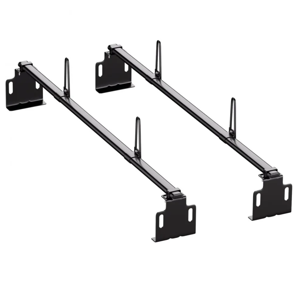 VEVOR Trailer Ladder Rack, 60" 2 Crossbars Ladder Roof Rack, Heavy-duty Steel Van Roof Ladder Rack, 500 lbs Capacity Van Ladder Rack, Fit for Universal Truck Roofs