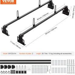 VEVOR Trailer Ladder Rack, 60