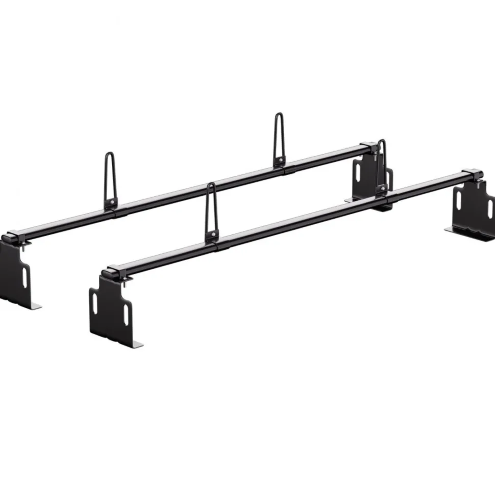 VEVOR Trailer Ladder Rack, 60" 2 Crossbars Ladder Roof Rack, Heavy-duty Steel Van Roof Ladder Rack, 500 lbs Capacity Van Ladder Rack, Fit for Universal Truck Roofs