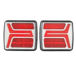 VEVOR Trailer Lights, 2PCS 12V Square Magnetic LED Trailer Tail Lights Kit with Stop Brake Turn Tail License Lamp, Waterproof Tow Lighting Kit with Wiring Harness for Boat Truck Camper RV Snowmobile