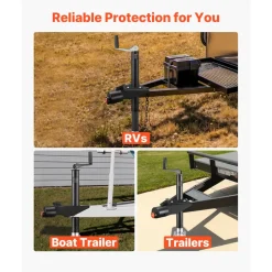VEVOR Trailer Lock, Fits 2-5/16-Inch Airstream Couplers, Heavy Duty Hitch Lock with 3 Keys Secures Security Chains, Rust-resistant, Anti-Theft Trailer Tongue Locks for RV, Trailer, and Boat