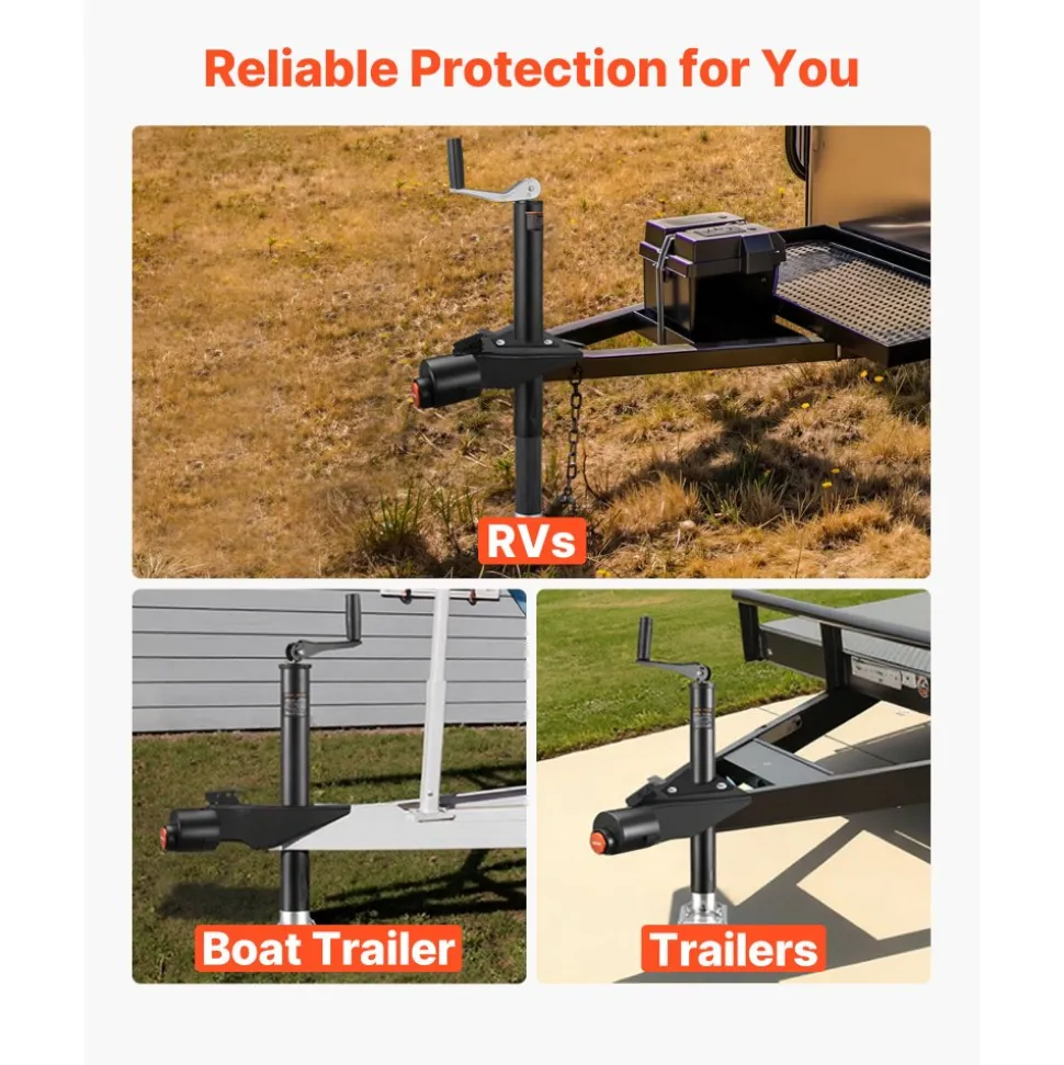 VEVOR Trailer Lock, Fits 2-5/16-Inch Airstream Couplers, Heavy Duty Hitch Lock with 3 Keys Secures Security Chains, Rust-resistant, Anti-Theft Trailer Tongue Locks for RV, Trailer, and Boat