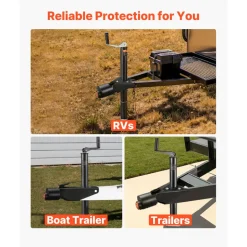VEVOR Trailer Lock, Fits 2 & 2-5/16-Inch Straight Tongue Ball Couplers, Heavy Duty Hitch Lock with 3 Keys Secures Security Chains, Anti-Theft RV Trailer Tongue Locks for RV, Trailer, Boat