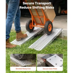 VEVOR Trailer Ramps, 2PCS 39 x 9 in, Heavy-Duty Steel ATV Ramp Set with Anti-Slip Plates, 1200LBS Combined Capacity Loading Ramps for Motorcycles, Lawn Mowers, Farm Tractors, Carts