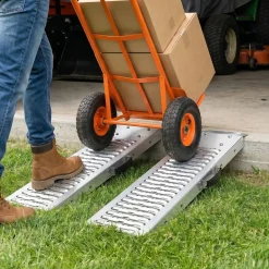 VEVOR Trailer Ramps, 2PCS 39 x 9 in, Heavy-Duty Steel ATV Ramp Set with Anti-Slip Plates, 1200LBS Combined Capacity Loading Ramps for Motorcycles, Lawn Mowers, Farm Tractors, Carts