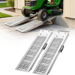 VEVOR Trailer Ramps, 2PCS 39 x 9 in, Heavy-Duty Steel ATV Ramp Set with Anti-Slip Plates, 1200LBS Combined Capacity Loading Ramps for Motorcycles, Lawn Mowers, Farm Tractors, Carts