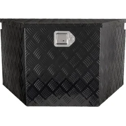 VEVOR Trailer Tongue Box, Aluminum Alloy Diamond Plate Tongue Box Tool Chest, Heavy Duty Trailer Box Storage with Lock and Keys, Utility Trailer Tongue Box for Pickup Truck, RV, Trailer, 33