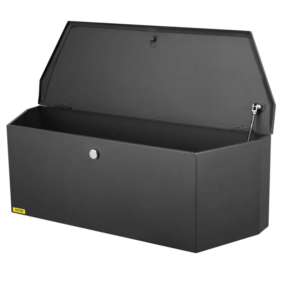 VEVOR Trailer Tongue Box, Carbon Steel Tongue Box Tool Chest, Heavy Duty Trailer Box Storage with Lock and Keys, Utility Trailer Tongue Tool Box for Pickup Truck Bed, RV Trailer, 36"x12"x12"