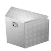 VEVOR Trailer Tongue Box, 33" x 19" x 18" Aluminum Trailer Tongue Tool Box, Heavy Duty Storage Organizer with Lock and Keys, Utility Tool Chest for Pickup Truck Bed, RV, SUV, Off-Road Vehicle, Silver