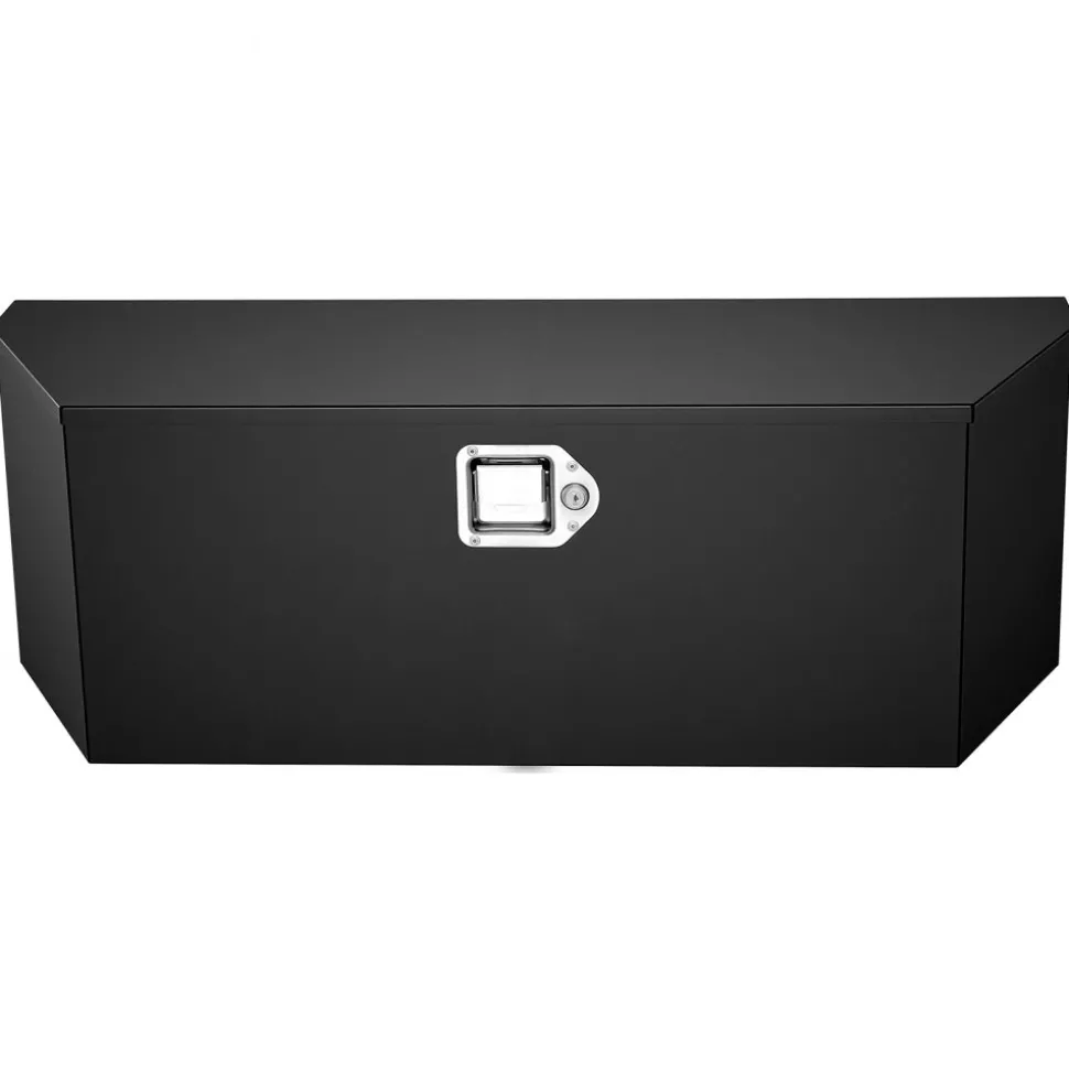 VEVOR Trailer Tongue Box, 36" x 12.3" x 12" Steel Trailer Tongue Tool Box, Heavy Duty Storage Organizer with Lock and Keys, Utility Tool Chest for Pickup Truck Bed, RV, SUV, Off-Road Vehicle, Black