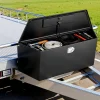 VEVOR Trailer Tongue Box, 49" x 13.9" x 18.5" Steel Trailer Tongue Tool Box, Heavy Duty Storage Organizer with Lock and Keys, Utility Tool Chest for Pickup Truck Bed, RV, SUV, Off-Road Vehicle, Black