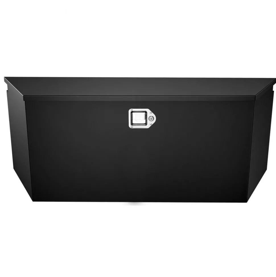 VEVOR Trailer Tongue Box, 49" x 13.9" x 18.5" Steel Trailer Tongue Tool Box, Heavy Duty Storage Organizer with Lock and Keys, Utility Tool Chest for Pickup Truck Bed, RV, SUV, Off-Road Vehicle, Black