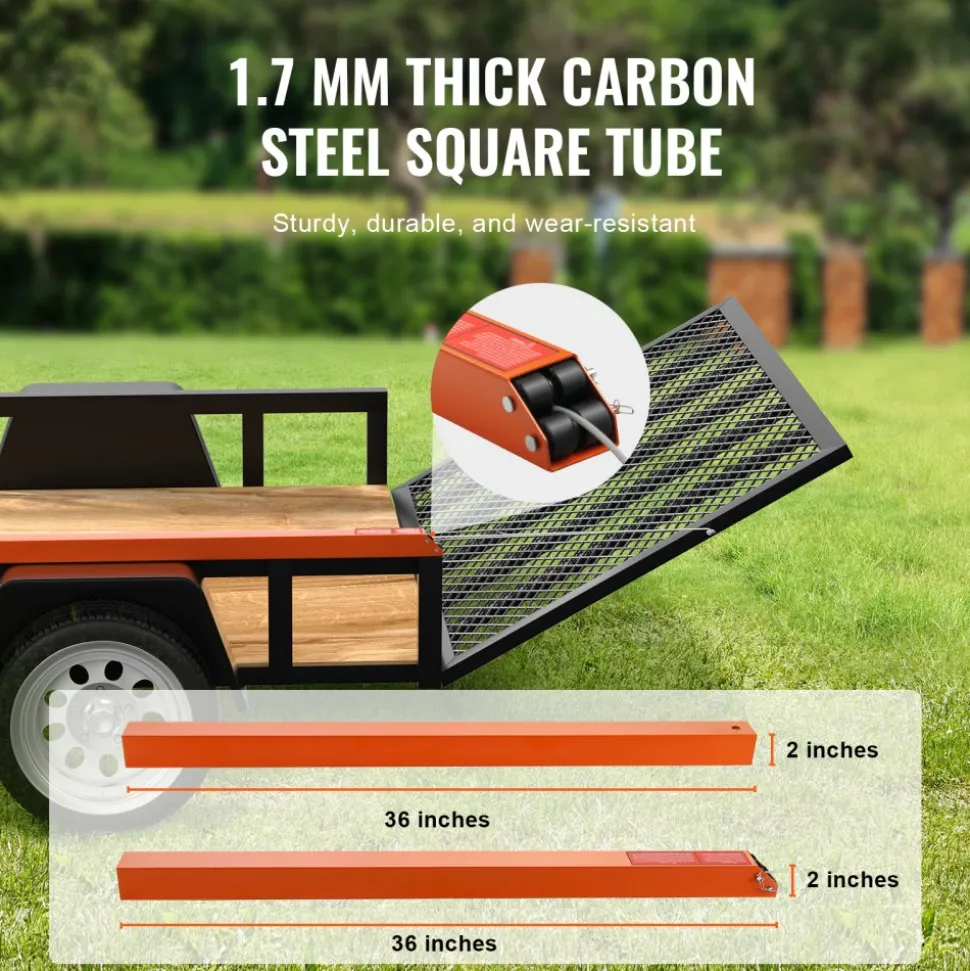 VEVOR TrailTailgate er Lift Assist, Max 180 lbs Load Capacity, Compatible with Open Utility Trailer Tailgate and Ramp, with 10 to 24 Inches Heights Side Rail and 4 to 6 Feet Height Tail Gate or Ramp