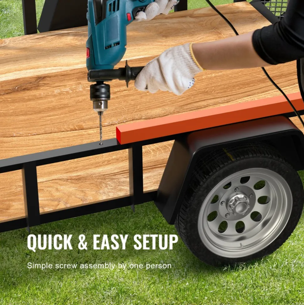 VEVOR TrailTailgate er Lift Assist, Max 180 lbs Load Capacity, Compatible with Open Utility Trailer Tailgate and Ramp, with 10 to 24 Inches Heights Side Rail and 4 to 6 Feet Height Tail Gate or Ramp