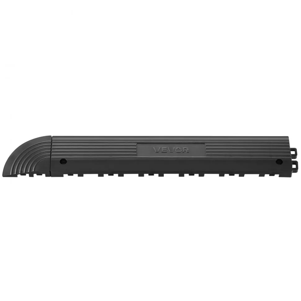 VEVOR Transition Edge Kit, 11-Piece, Durable Straight Garage Floor Edging, PP Material, Easy Installation, Edge Protection for Wet Area Restaurant Pool, Only Compatible with VEVOR Drainage Mats, Black