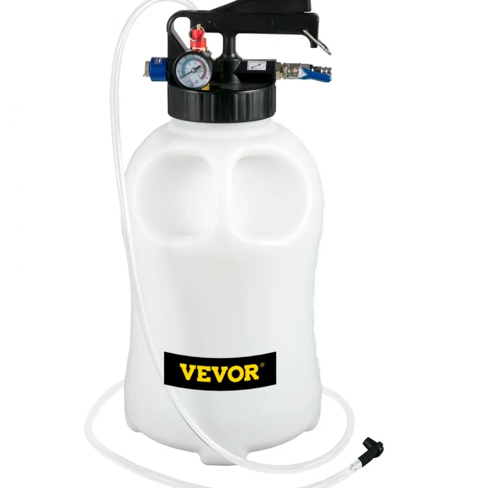 VEVOR Transmission Fluid Pump 2 Way ATF Refill System Dispenser, Oil and Liquid Extractor 10 Liter Large Capacity, Automatic Transmission Fluid Pump Tool Set with 14 Pieces ATF Filler Adapters