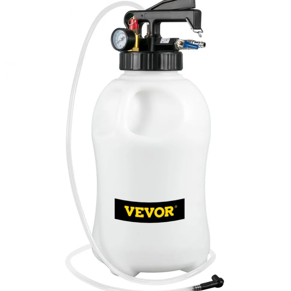 VEVOR Transmission Fluid Pump 2 Way ATF Refill System Dispenser, Oil and Liquid Extractor 10 Liter Large Capacity, Automatic Transmission Fluid Pump Tool Set with 14 Pieces ATF Filler Adapters
