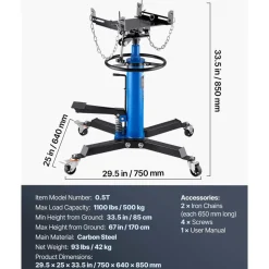 VEVOR Transmission Jack, 33