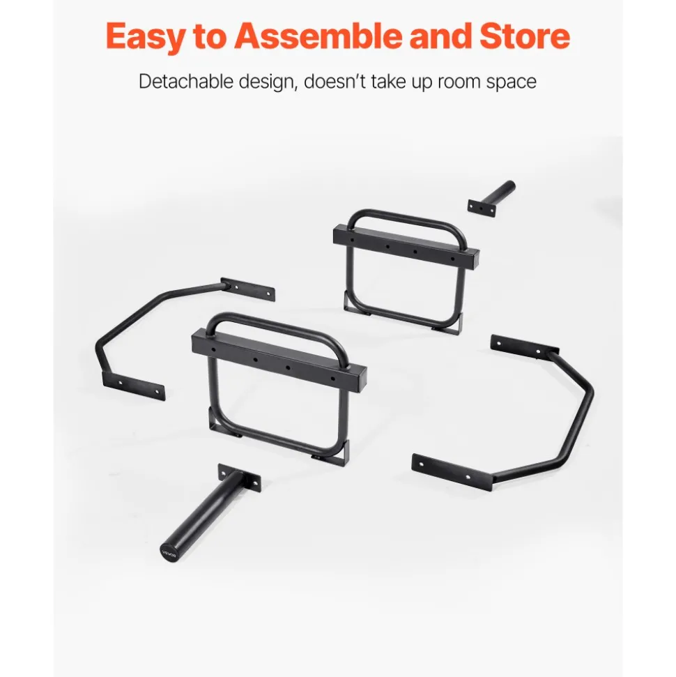 VEVOR Trap Bar Hex Bar, 2-Inch Hex Barbell, 500 LBS Capacity Shrug Bars, Weightlifting and Strength Training Equipment, Home Gym for Squats, Deadlifts, Shoulder Presses, Black