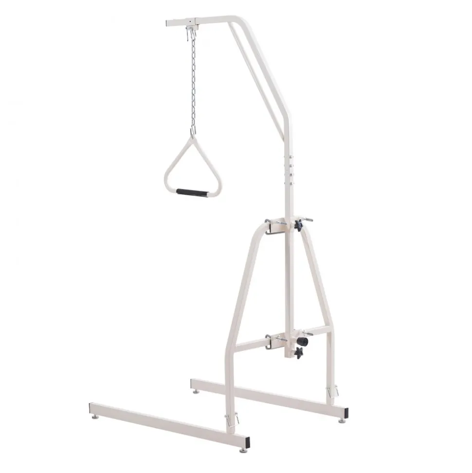 VEVOR Trapeze Bar for Bed Mobility, Bed Trapeze with Clamps and Floor Stand, 250LBS Weight Capacity Bed Pull Up Assist for Elderly, Patients & Disabled, Suitable for Home Care, Hospital, Nursing Home