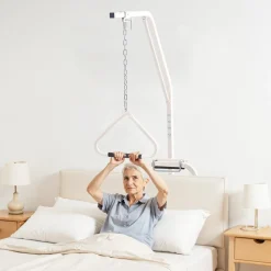 VEVOR Trapeze Bar for Bed Mobility, Bed Trapeze with Clamps and Floor Stand, 250LBS Weight Capacity Bed Pull Up Assist for Elderly, Patients & Disabled, Suitable for Home Care, Hospital, Nursing Home
