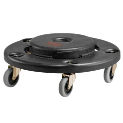 VEVOR Trash Can Dolly, Fit 20, 32, 44, 55 Gallon Containers, Round Trash Can Roller Base with 4 Lockable Wheels, 500lbs Weight Capacity, Heavy Duty Barrel Dolly, Multi-Functional Rolling Dolly Cart