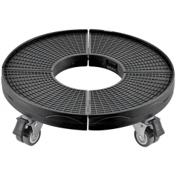 VEVOR Trash Can Dolly with 4 Lockable Wheels, 440lbs Weight Capacity, Round Trash Can Roller Base, 15-22.8 in Adjustable, Heavy Duty Drum Dolly Plant Caddy, Multi-Functional Rolling Dolly Cart, Black
