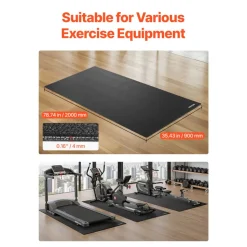 VEVOR Treadmill Mat for Carpet Floor, 35.5