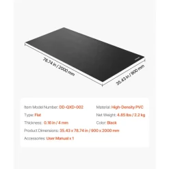 VEVOR Treadmill Mat for Carpet Floor, 35.5